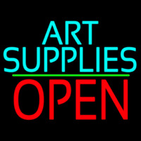Turquoise Art Supplies With Open 1 Neonkyltti