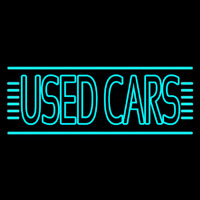 Turquoise Double Stroke Used Cars 1 Neonkyltti