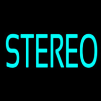 Turquoise Stereo Block Neonkyltti