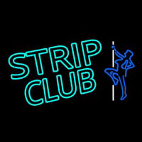 Turquoise Strip Club Neonkyltti