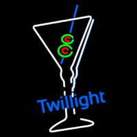 Twilight Martini Glass Bar Neonkyltti