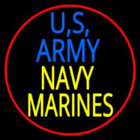 Us Army Navy Marines Neonkyltti