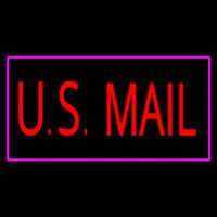 Us Mail Rectangle Purple Neonkyltti