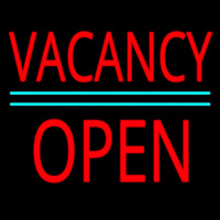 Vacancy Block Open Green Line Neonkyltti