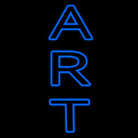 Vertical Blue Double Stroke Art Neonkyltti