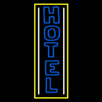 Vertical Blue Double Stroke Hotel 1 Neonkyltti
