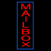 Vertical Mailbo  Blue Border Neonkyltti