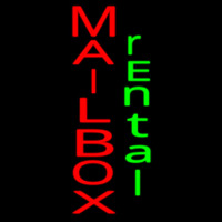Vertical Mailbo  Rental Neonkyltti