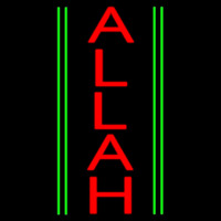 Vertical Red Allah Neonkyltti