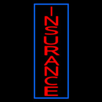 Vertical Red Insurance Blue Border Neonkyltti