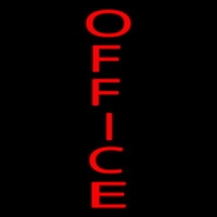 Vertical Red Office Neonkyltti