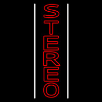Vertical Red Stereo Block White Line Neonkyltti