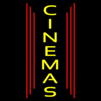 Vertical Yellow Cinemas Neonkyltti