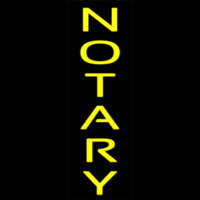 Vertical Yellow Notary Neonkyltti