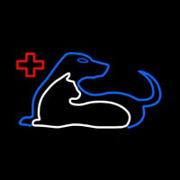 Vet Cat Dog Logo Neonkyltti