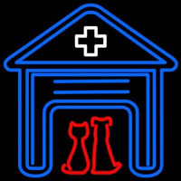 Veterinary Symbol With Home Neonkyltti