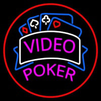 Video Poker 1 Neonkyltti