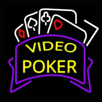 Video Poker Neonkyltti