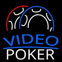 Video Poker Neonkyltti