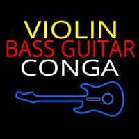 Violin Bass Guitar Conga 1 Neonkyltti