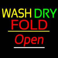 Wash Dry Fold Open Yellow Line Neonkyltti