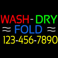 Wash Dry Fold With Number Neonkyltti