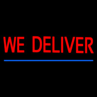 We Deliver With Blue Line Neonkyltti