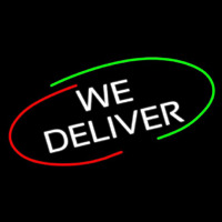 We Deliver With Border Neonkyltti