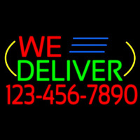 We Deliver With Phone Number Neonkyltti