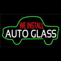 We Install Auto Glass Car Logo Neonkyltti