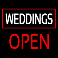 Weddings Block Open Red Neonkyltti