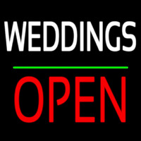 Weddings Block Red Open Green Line Neonkyltti