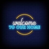 Welcome Our Home Neonkyltti