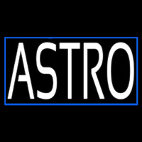 White Astro Blue Border Neonkyltti