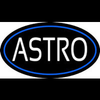 White Astro Blue Border Neonkyltti