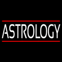 White Astrology Block Red Line Neonkyltti