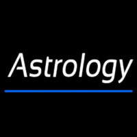 White Astrology Blue Line Neonkyltti