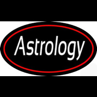White Astrology Red Border With Oval Neonkyltti
