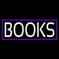 White Books Purple Border Neonkyltti