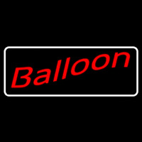 White Border Balloon Cursive Neonkyltti