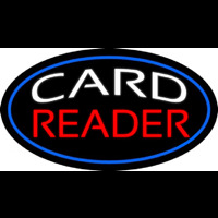 White Card Red Reader And Blue Border Neonkyltti