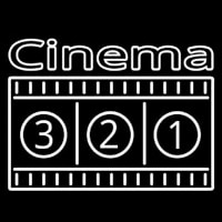 White Cinema Block Neonkyltti