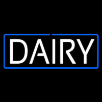 White Dairy With Blue Border Neonkyltti