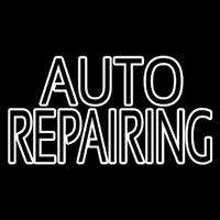 White Double Stroke Auto Repair Neonkyltti