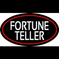 White Fortune Teller With Red Border Neonkyltti