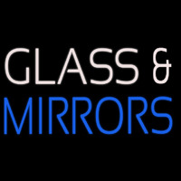 White Glass And Blue Mirrors Neonkyltti