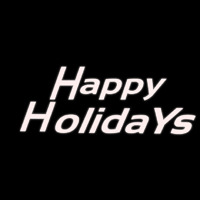 White Happy Holidays Neonkyltti