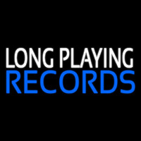 White Long Playing Blue Records Block 1 Neonkyltti