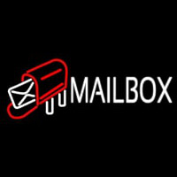 White Mailbo  Red Logo Neonkyltti