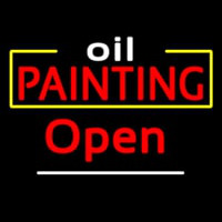 White Oil Red Painting Open Neonkyltti